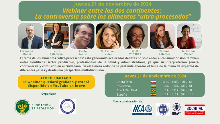 Webinar entre dos continentes “La controversia sobre los alimentos ultra-procesados”